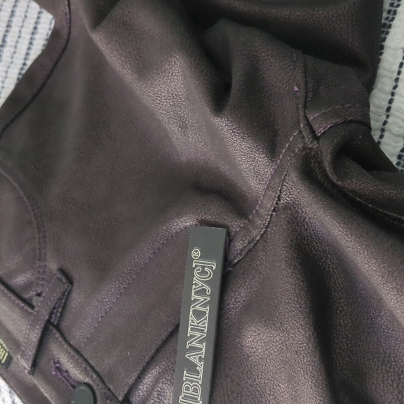 Blank NYC Spray On Dark Burgundy Moto Biker style Mid Rise Leggings Stretchy 26 - Picture 5 of 9